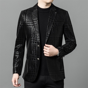 GBN1903春秋款男士真皮皮衣绵羊皮西服商务男装P530图片