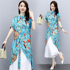 2021夏季新款大码女装简约个性时尚优雅气质宽松舒适中国风上衣,女装职业装,缘衣格