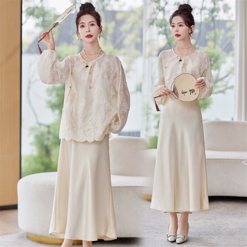 泡芙定制（国风马甲另拍）春夏季外套春季女童裙子DY240324，女装连衣裙，韩蜜菓