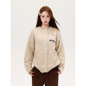 2025年新款春秋装开衫毛衣女款外套衣服针织衫上衣打底衫