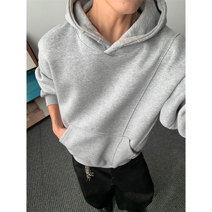无帽绳重磅500克加绒奥粒绒连帽卫衣硬挺宽套头外套 RH5306JR-P62图片