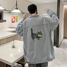 牛仔夹克男大码牛仔外套男茄克NJ77413-P60，男装夹克，电商A040