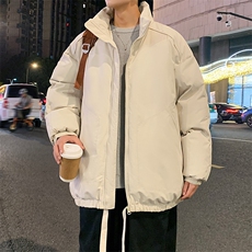 现货冬季美式休闲加厚雪山外套夹克立领纯色三防户外工装棉服，男装夹克，电商A443