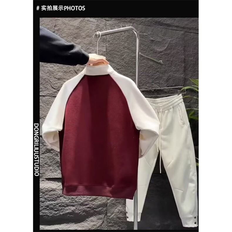 1506A/G90410/P46潮牌拼色长袖Polo衫字母美式宽松半拉链卫衣1,男装Polo衫,星座1506A