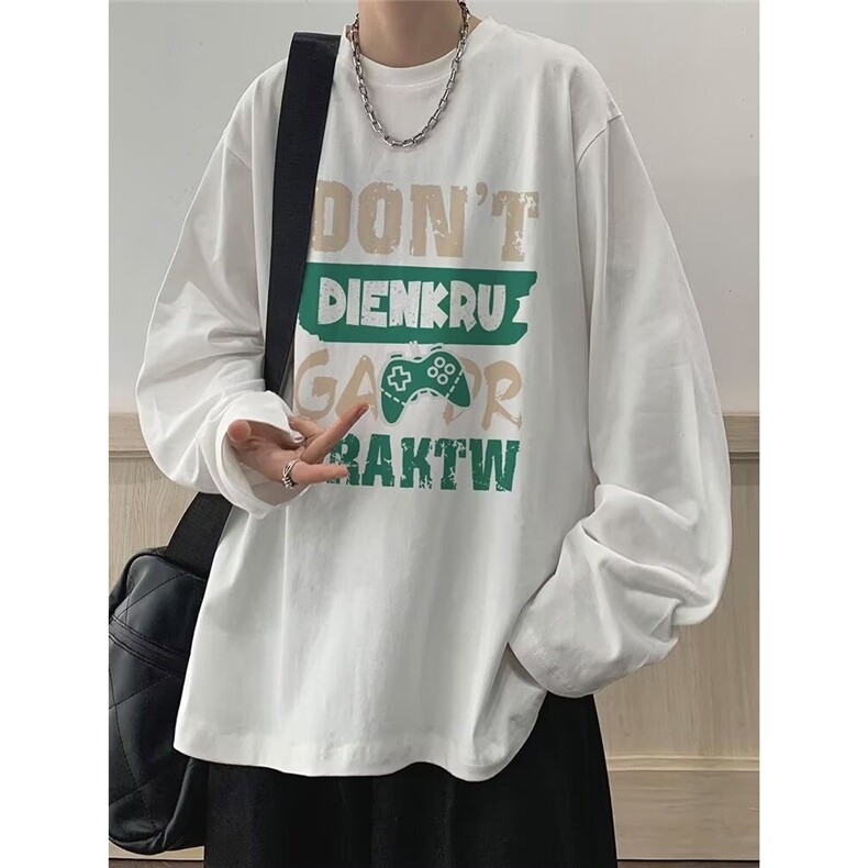 气质ins日系原宿新款潮流卫衣慵懒纯棉长袖T恤上衣T115-P30网图，女装T恤，电商B245