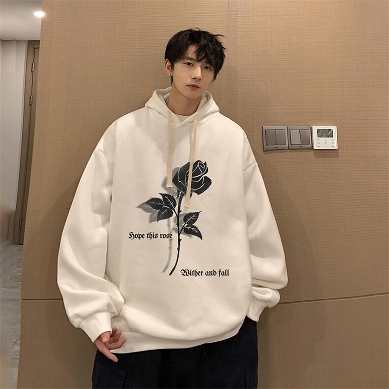 纯棉连帽卫衣男大码运动帽衫宽松薄WY2279-P35,男装卫衣,电商A040
