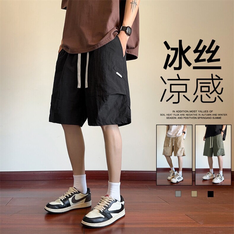 ！2026夏季新款男士宽松百搭短裤打褶休闲五分裤DK297特P25图片