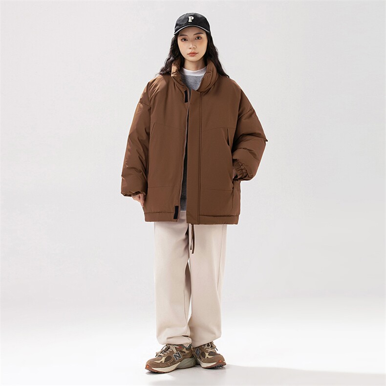 现货美式高街休闲夹克冬季立领纯色三防户外工装加厚棉服外套,男装夹克,电商A486