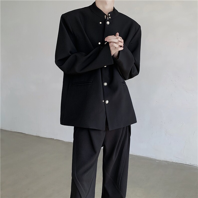 现货！25新中式秋冬热血高校男士制服中山装西服XZ40-P118,男装西服,电商B288