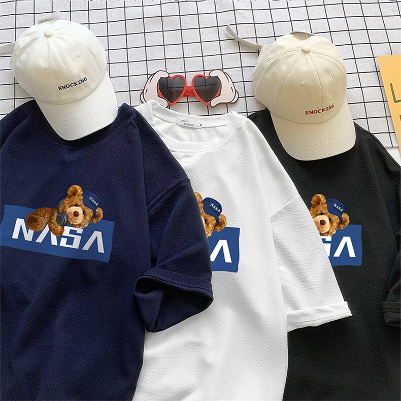 Q11247-P30NASA春夏季七分袖t恤男大码五分袖男短袖中袖小清新,男装T恤,电商A040