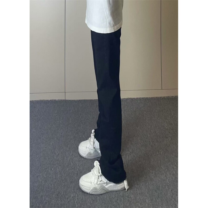 【有货】KZA21CC-P48毛边弯刀牛仔裤男修身直筒微喇裤子,男装牛仔裤,星座1007（原301D）