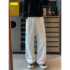 藏蓝色斜切弯刀卫裤男款秋冬季青少年校服裤子美式复古阔腿运动裤，男装休闲裤，电商A022