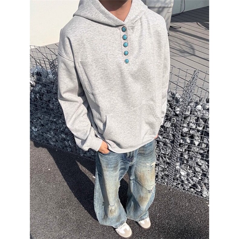 1506A/GWy050/P49重磅短款卫衣长袖情侣半拉链套头宽松上衣,男装卫衣,星座1506A