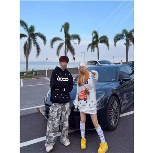 长袖连帽卫衣日系百搭流行文艺简约慵懒新款ins原宿潮流WB497-P70图片