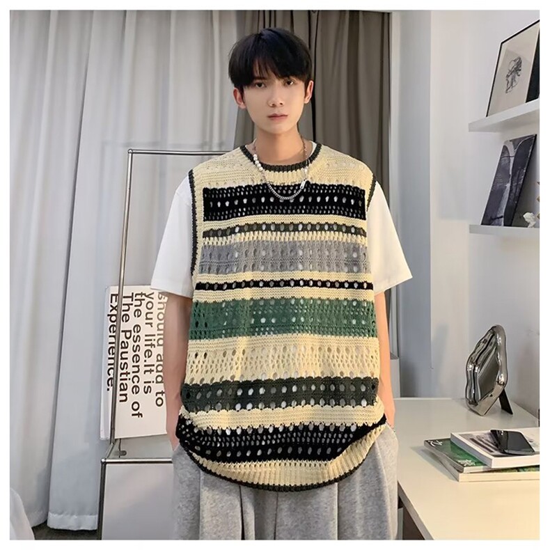 时尚都市新款针织衫无袖潮流宽松型A563P35,男装背心/马甲,星座1116-2