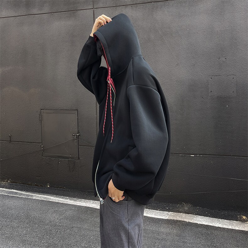 重磅拼色男女连帽卫衣特P58M-3XL,男装卫衣,电商B325