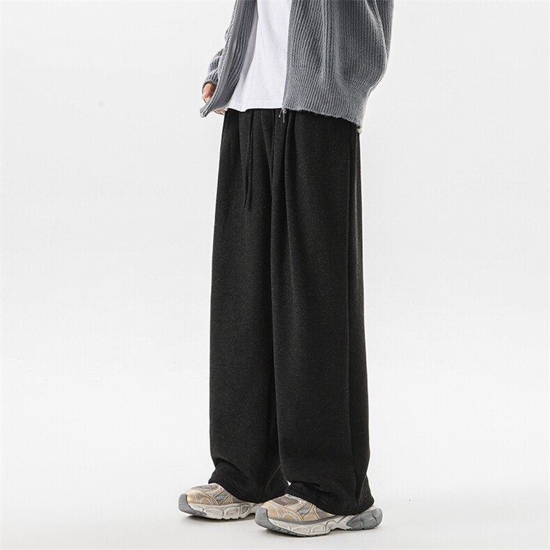 8XL-M特大码工装加绒裤男纯色宽松裤卫裤休闲基础款K995P65，男装休闲裤，电商D206-1