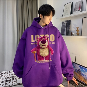 抖音品质春季新款潮流草莓熊宽松多色百搭卫衣JK23332-特批30控49图片