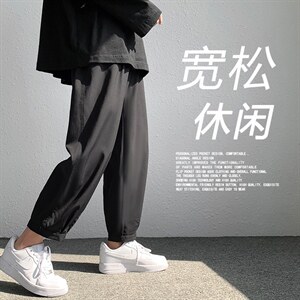 四季高街风格2023新款休闲清凉冰丝裤九分休闲裤2022-特批20图片