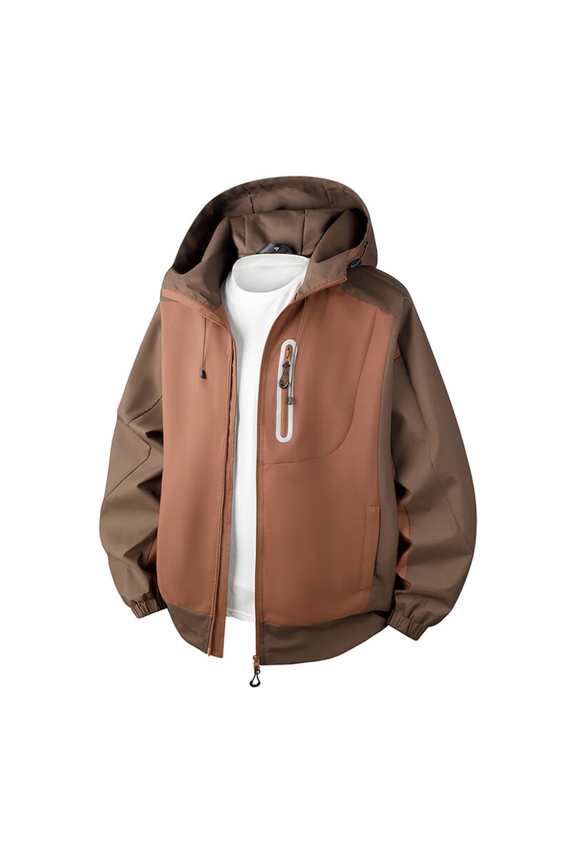 硬汉风户外夹克男连帽撞色上衣冲锋衣外套DSA157B-JK7871-P75,男装夹克,电商A157B