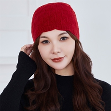 秋冬新款纯色针织帽时尚保暖舒服，帽子，初婷羊绒