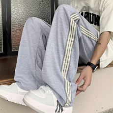 休闲裤男韩版潮流高街帅气2023夏季新款ins宽松百搭长裤K3914-P32，男装休闲裤，星座412-2