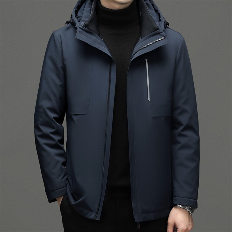 DF6872钱塘2020-2冬季厚款商务休闲连帽中年男士羽绒服P310,男装羽绒服,钱塘207-2