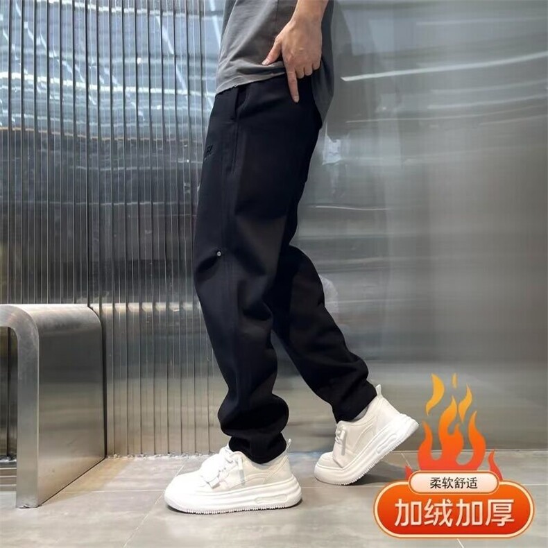 百搭休闲裤男宽松直筒休闲裤2024潮男束脚裤子百搭ins港风潮男裤,男装休闲裤,星座506A