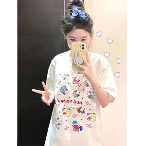 T0643-P25 helloKitty 全家福纯棉印花短袖 甜美可爱少女学生穿搭图片