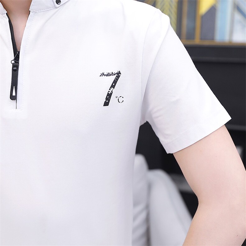 夏季新款翻领短袖t恤男微弹Polo衫中年宽松休闲潮流T恤ST007-P25,男装Polo衫,星座509