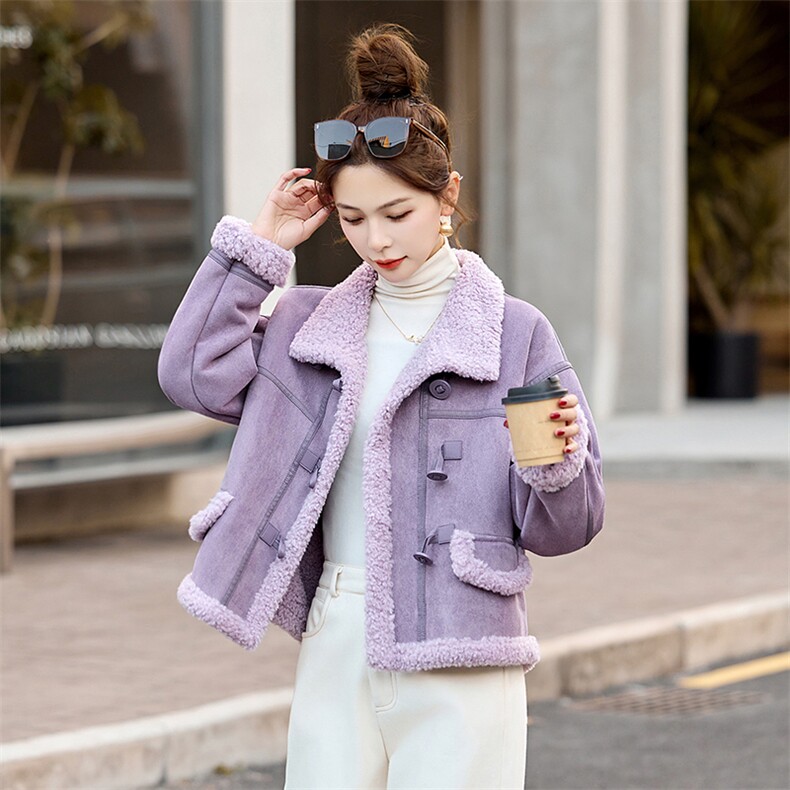 2025冬季新款！亮色系保暖皮毛一体,女装棉衣/棉服,自然秀