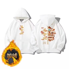 网络图现货美式复古连帽秋冬新款慵懒风加绒加厚卫衣JHL104-P35，男装卫衣，星座715-7