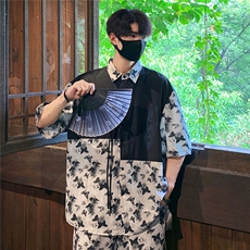 新中式套装TZ77797特P51衬衫CS77798特P33DK77055特P18套装控108，男装衬衫，星座226-1