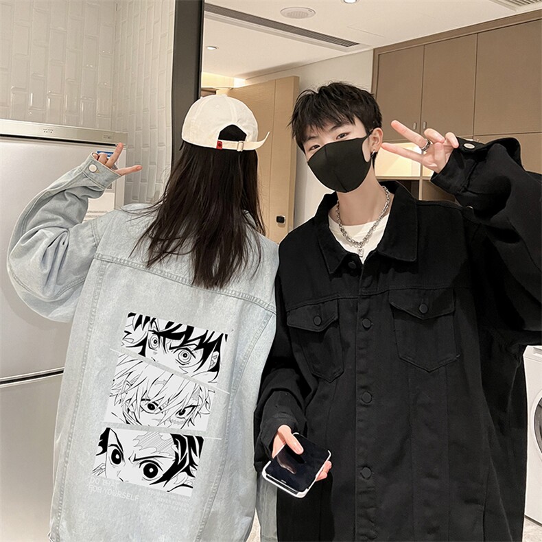 牛仔夹克男大码牛仔外套男茄克NJ77176-P60加绒款-P75,男装夹克,电商A040