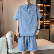 32502-P66大码控108大码夏季男士休闲套装，男装休闲套装，星座209