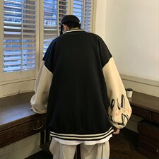 22秋新款宽松休闲撞色情侣棒球夹克卫衣外套B266-Y613-P75，男装夹克，星座B257-1