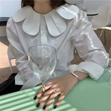 现货春款花瓣领衬衣，其它，Lin Lin