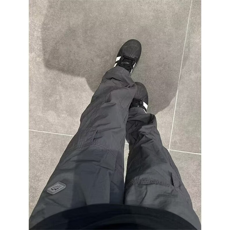 美式潮流机能户外速干工装裤男抽绳宽松直筒冲锋休闲裤XXA38,男装工装外套,星座208-5