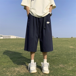 夏季新款日系复古七分裤男美式潮牌休闲阔腿裤 现货 K7012-P30图片