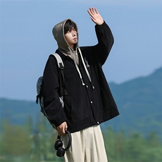 JK853-P75秋季新款大码灯芯绒假两件夹克外套，男装夹克，星座109