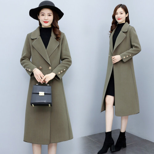 2025秋冬时尚简约修身显瘦高支羊毛品质双面羊绒大衣，女装毛呢外套，媚琳依坊