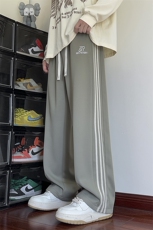 供抖音主推条纹休闲运动裤秋季秋冬宽松X416b-1-KL906-特P40控58，女装休闲裤，星座416B-1