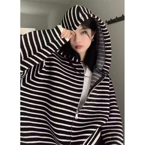[005] 条纹开衫毛衣中性风针织衫外套A079-M878-P51图片