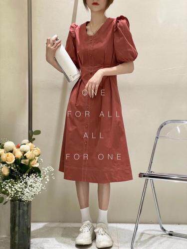 夏季新款木耳边连衣裙，女装连衣裙，虹朵朵