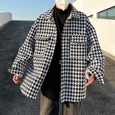 青春流行男春季夹克文艺潮千鸟格外套AJ537P50，男装夹克，星座1116-2