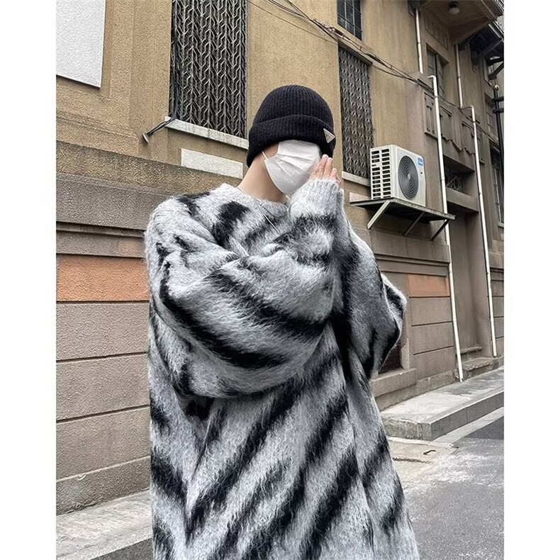 美式圆领毛衣男慵懒风休闲针织衫GM314P65,男装针织衫/毛衣,星座1116-2
