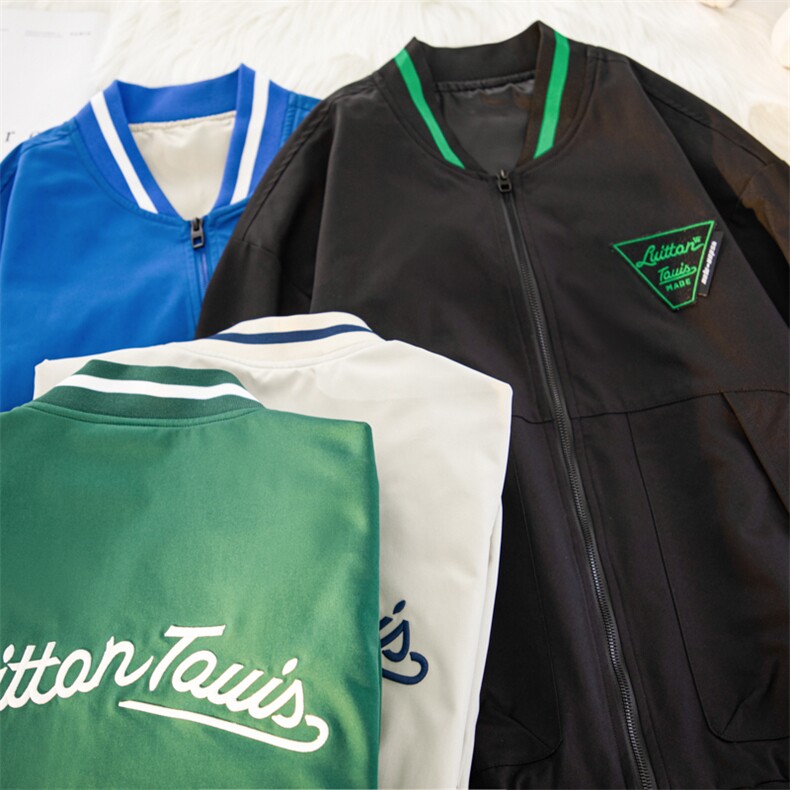毛毯风2026春季新款印花棒球服夹克外套情侣休闲潮 A436-8901-P50图片