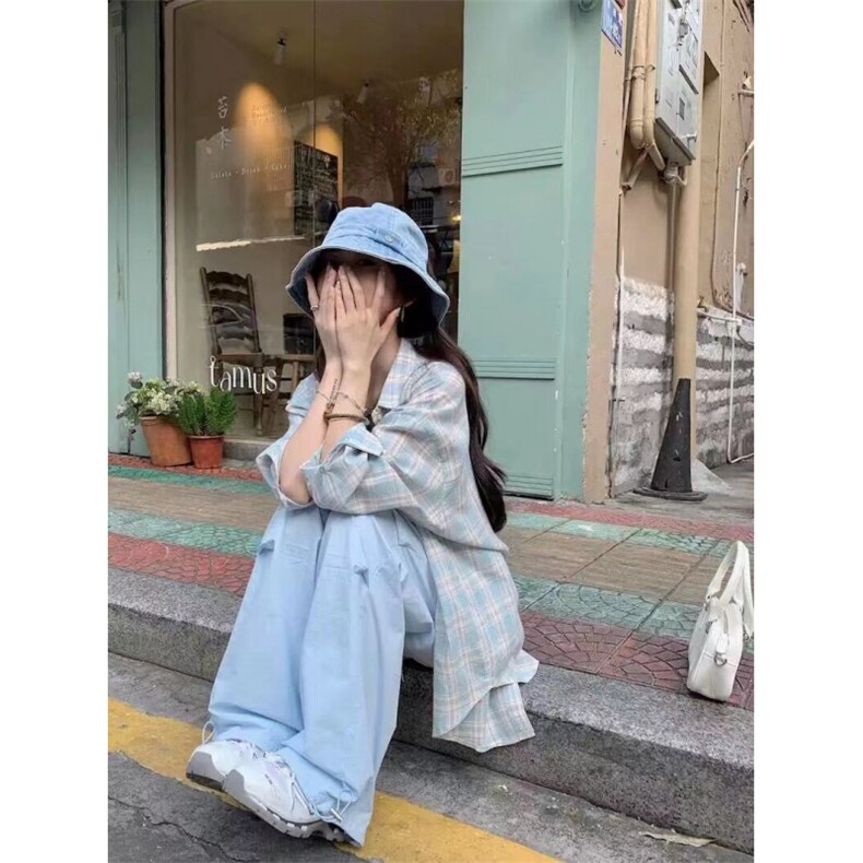 TC794-P45春秋季长袖休闲垂感衬衣时尚港风条纹衬衫外套女,女装衬衫,星座617A-2