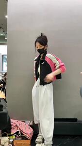 欧洲站气质小短款撞色外套图片