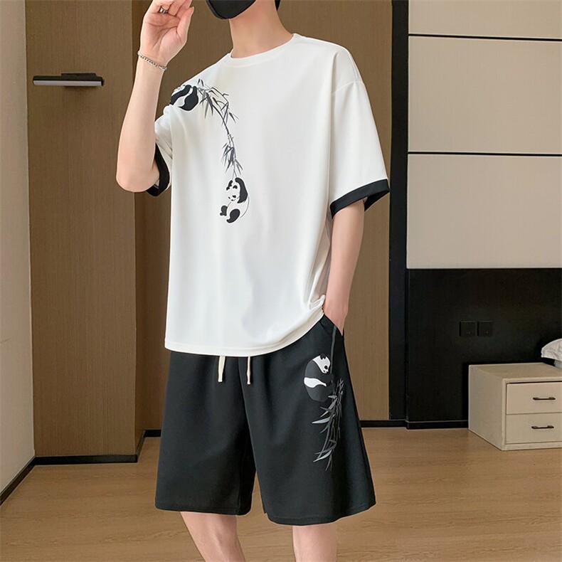 TZ123-P48风印花新款港风青少年男生套装学生短袖短裤,男装牛仔裤,星座507A（原星座306B-2）